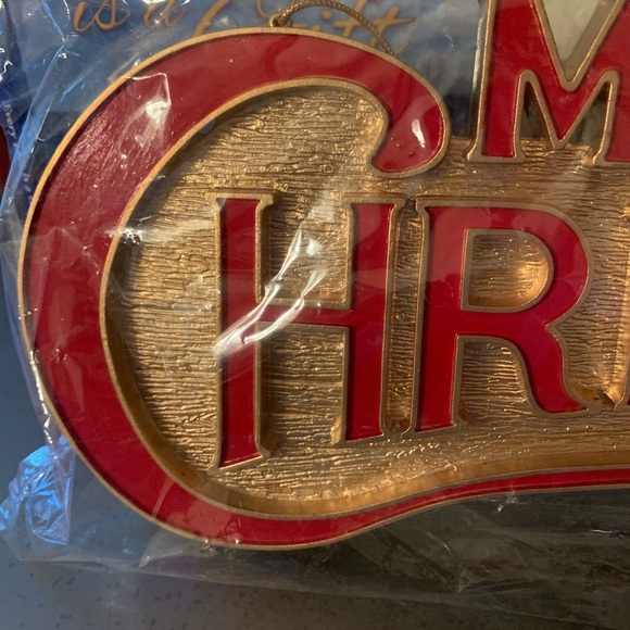 Vintage, NEW IN PLASTIC, MERRY CHRISTMAS, plastic wall decoration. 1960’s. - Picture 2 of 7